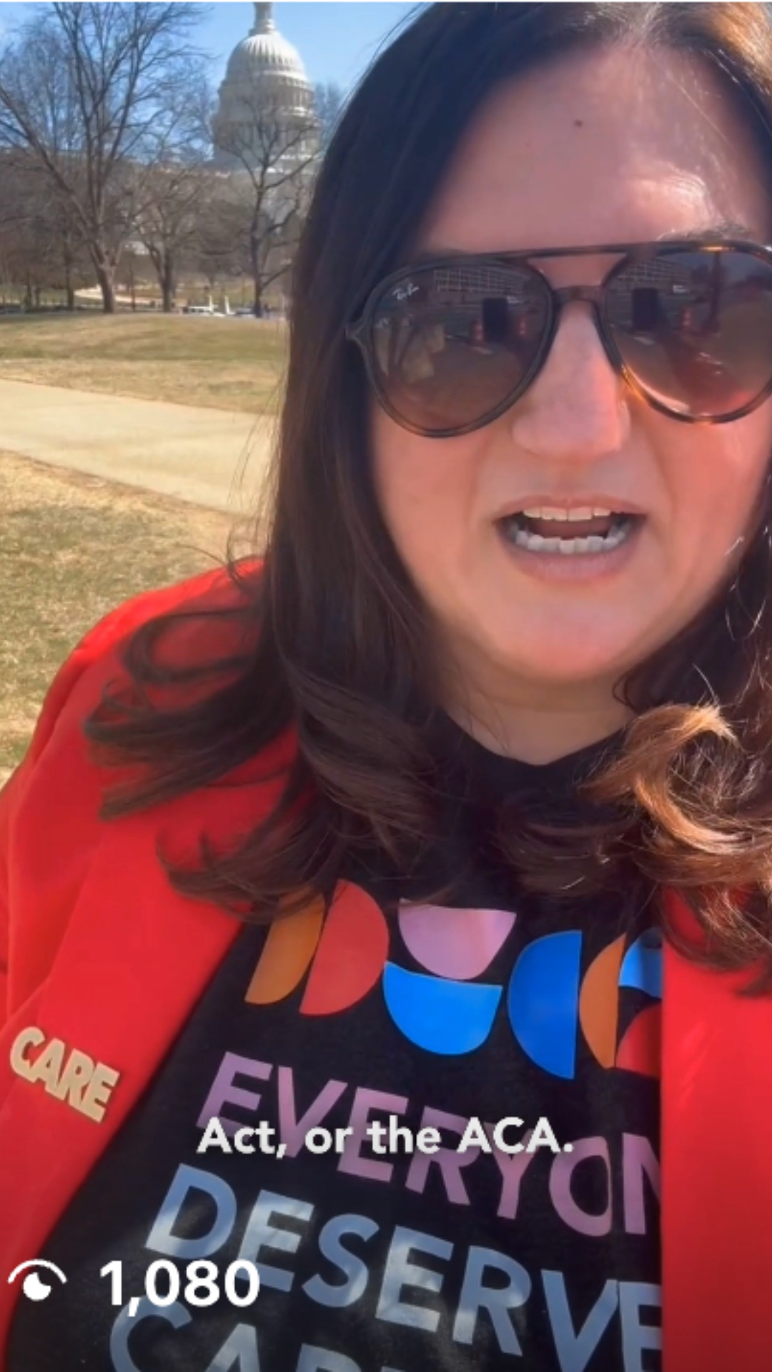 A woman in D.C. advocating for Medicaid protection.